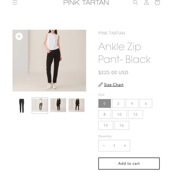 Pink Tartan black ankle zip pants 4 - Picture 13 of 15